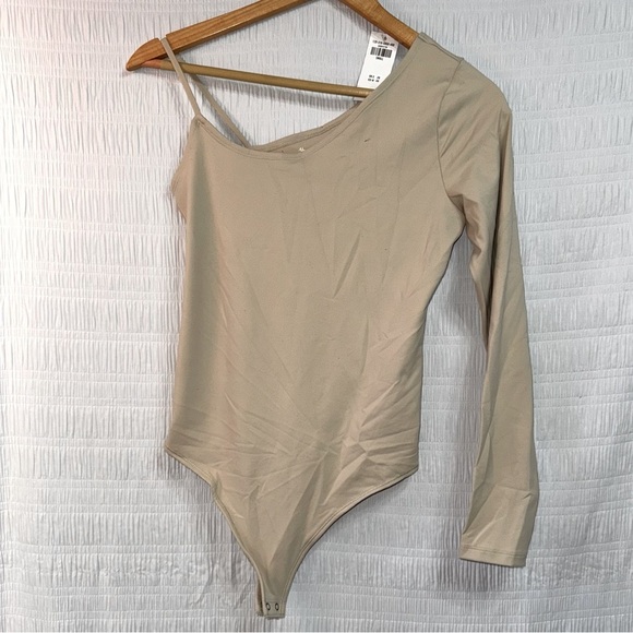 Abercrombie & Fitch Smooth Tan One Long Sleeve thing Bodysuit Small - Picture 1 of 5